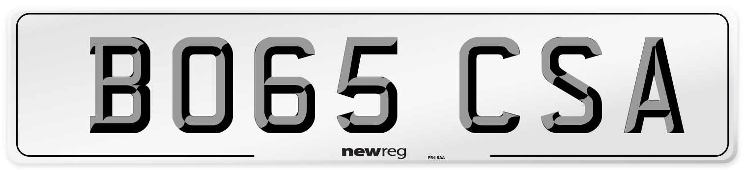 BO65 CSA Number Plate from New Reg